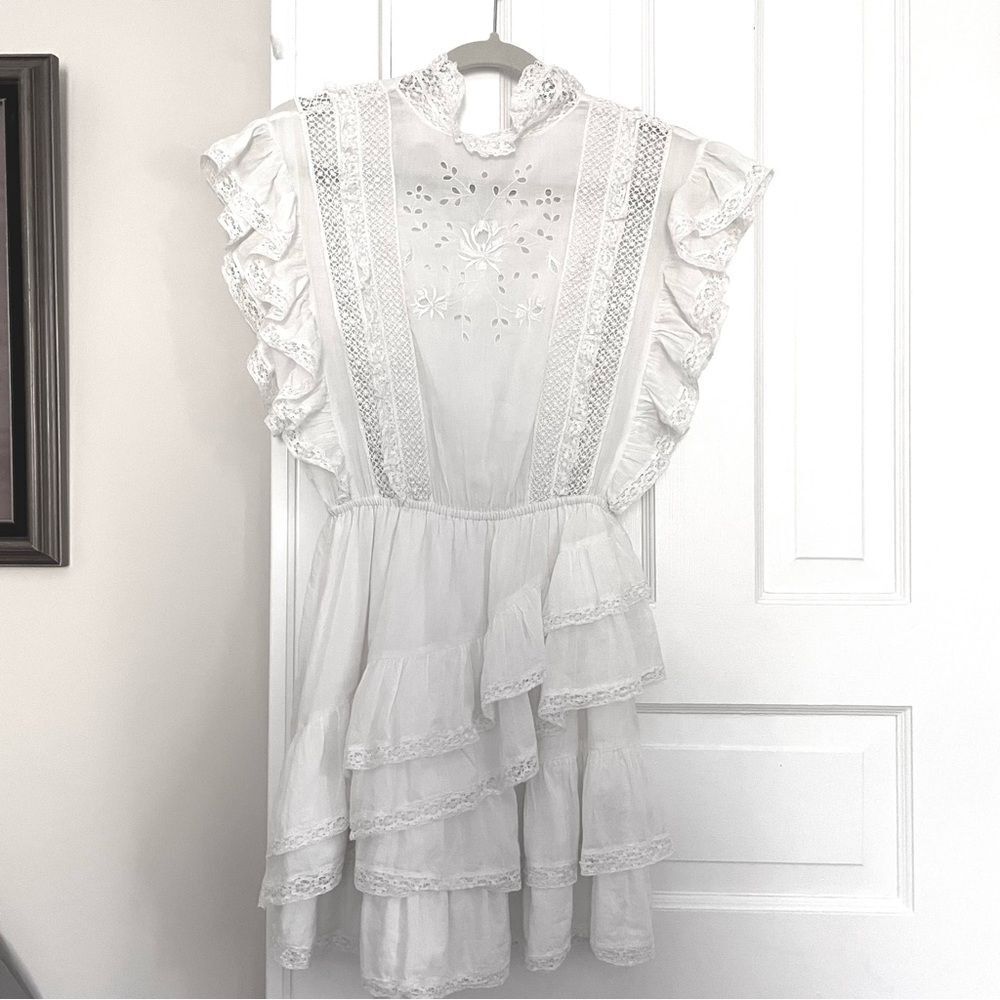 Ulla Johnson White Lace Eyelet Dress - Picture 8 of 12